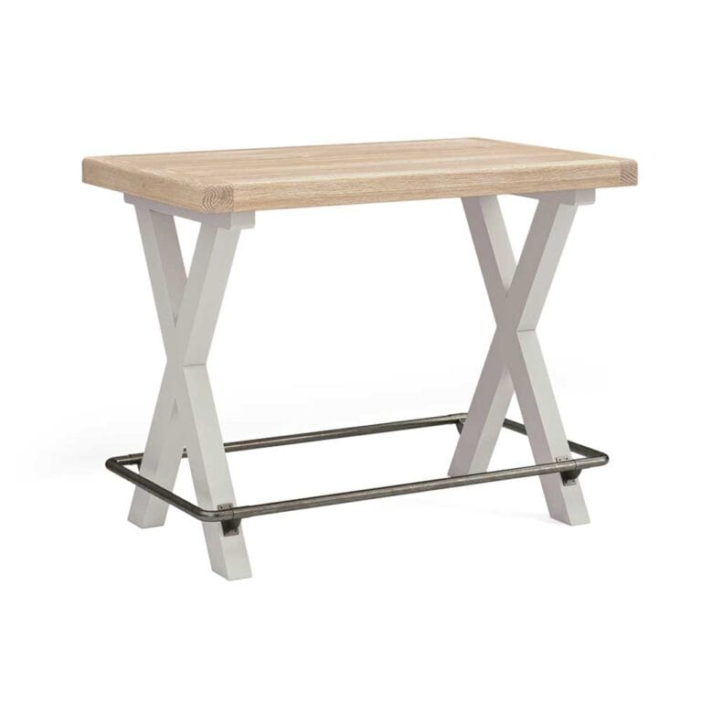 London Oak Bar Table in Grey Painted