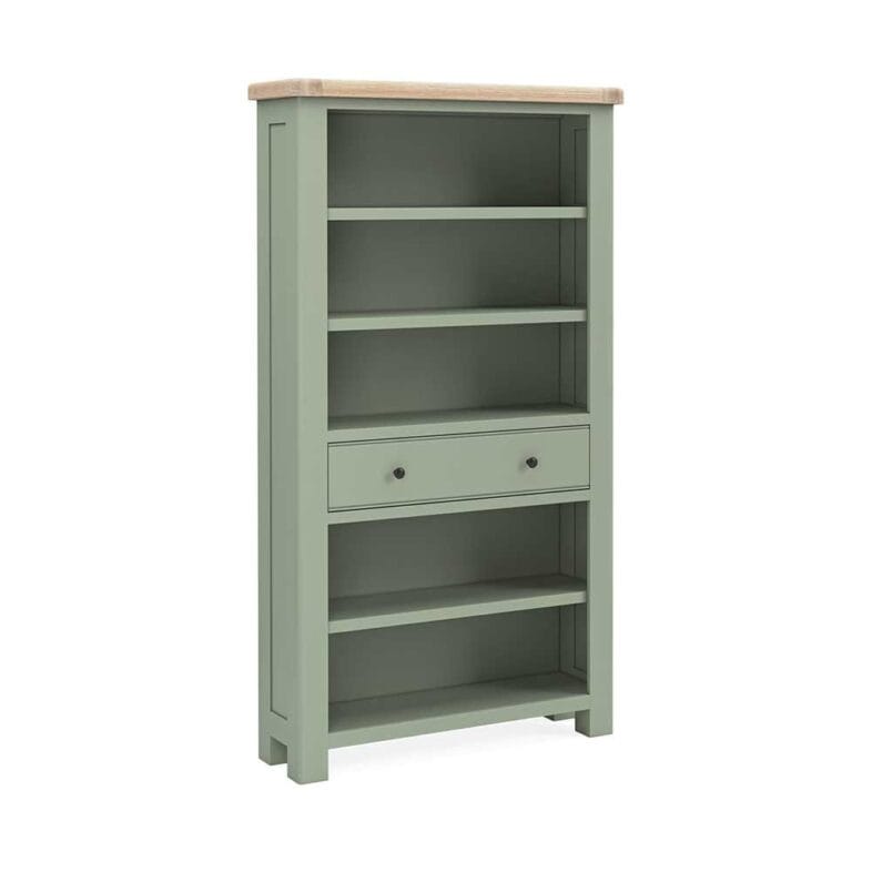 London Oak Large Bookcase in Sage Painted