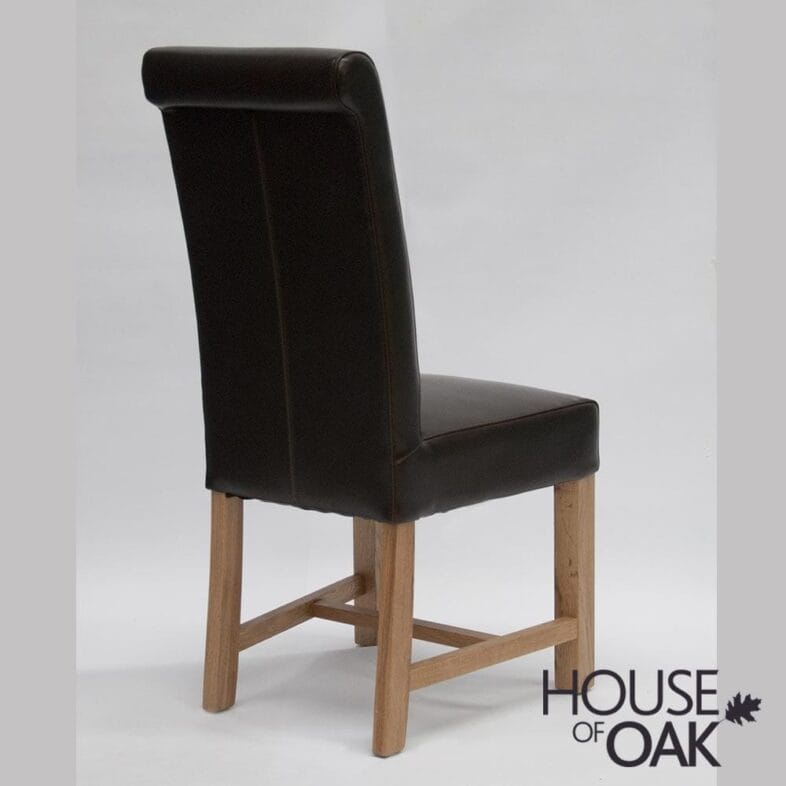 Louisa Brown Bycast Leather Dining Chair - Image 2