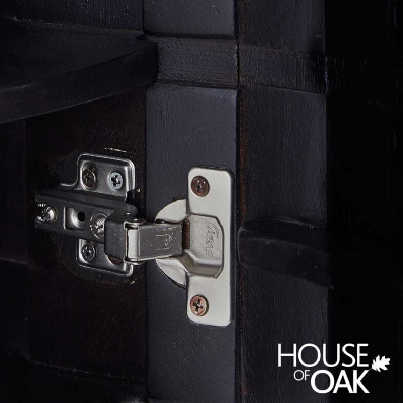 Monaco in Charcoal Bedside Cabinet with Door and Marble Top - Image 10