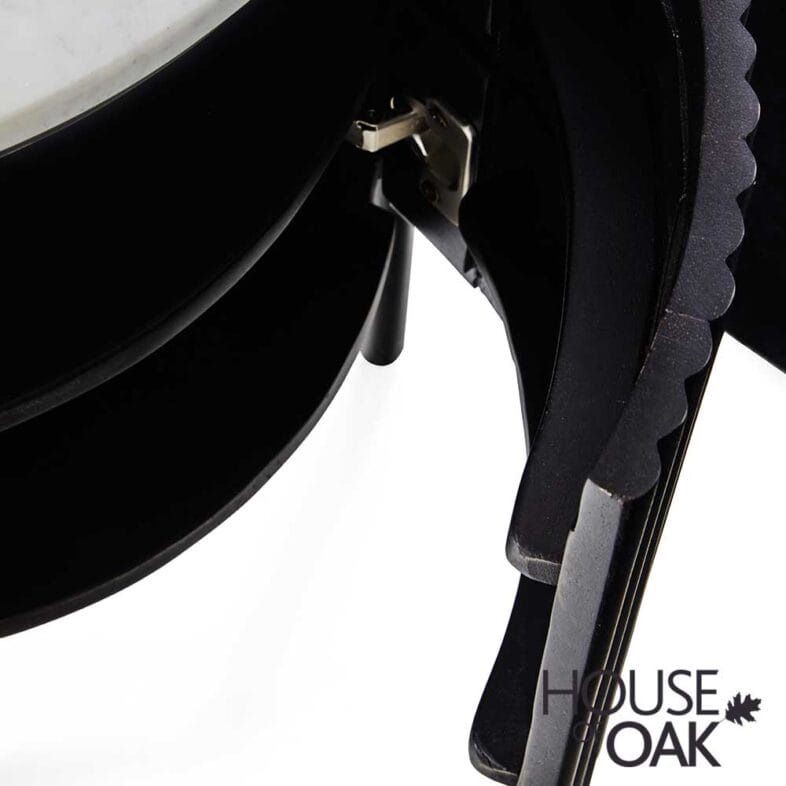 Monaco in Charcoal Bedside Cabinet with Door and Marble Top - Image 8