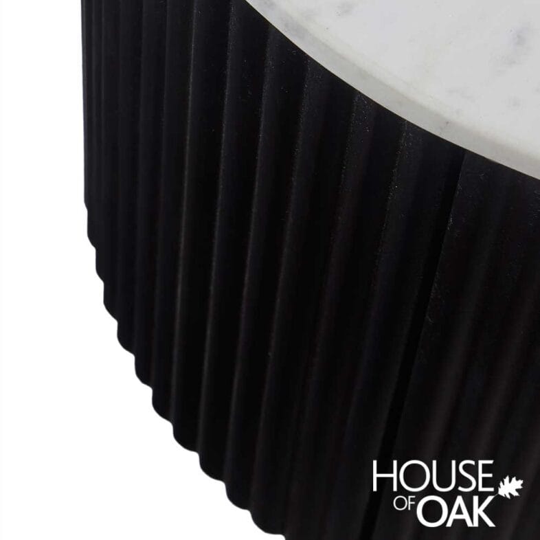 Monaco in Charcoal Bedside Cabinet with Door and Marble Top - Image 9