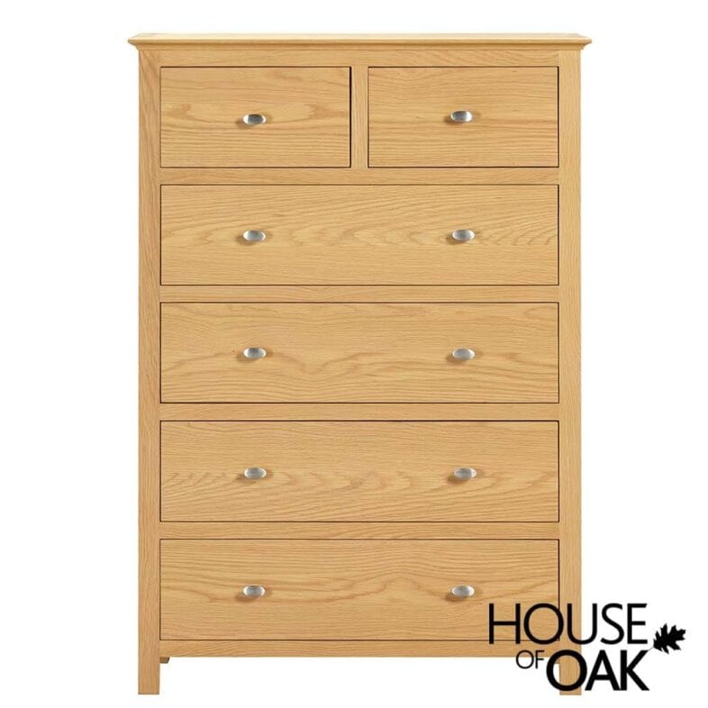 Somerset Oak 2 Over 4 Drawer Chest - Image 4