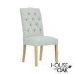 Button Backed Upholstered Chair in Beige