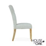 Button Backed Upholstered Chair in Beige - Image 3