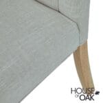 Button Backed Upholstered Chair in Beige - Image 5