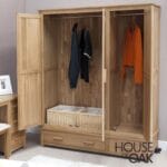 Opus Solid Oak Triple Wardrobe - Image 2