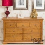 Philippe Solid Oak 7 Drawer Multi Chest