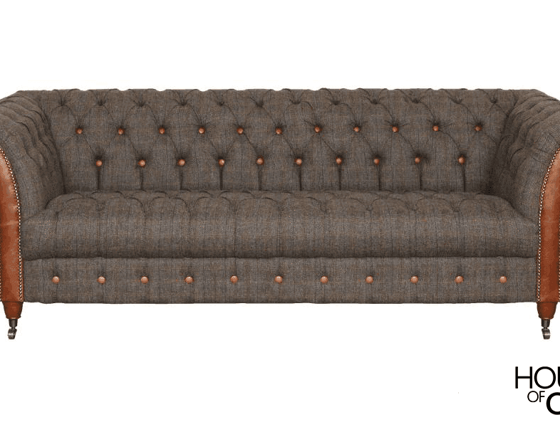 Chester Club 3 Seater Sofa in Moreland Harris Tweed