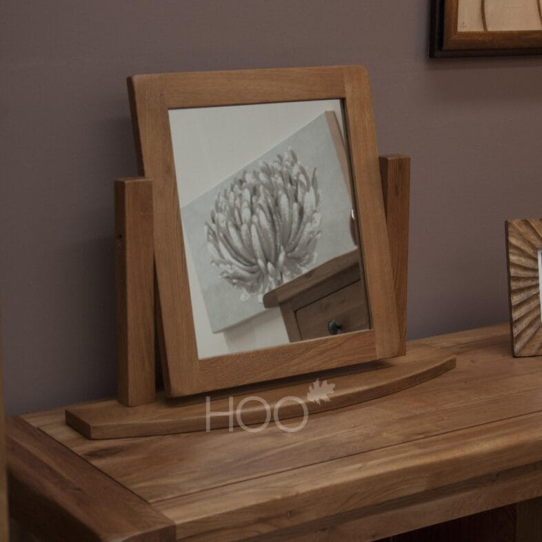 Rustic Solid Oak Dressing Mirror