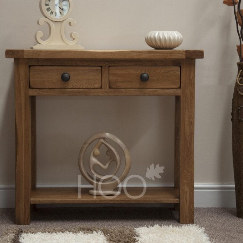 Rustic Solid Oak Hall Table
