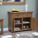Rustic Solid Oak Small Sideboard - Image 2