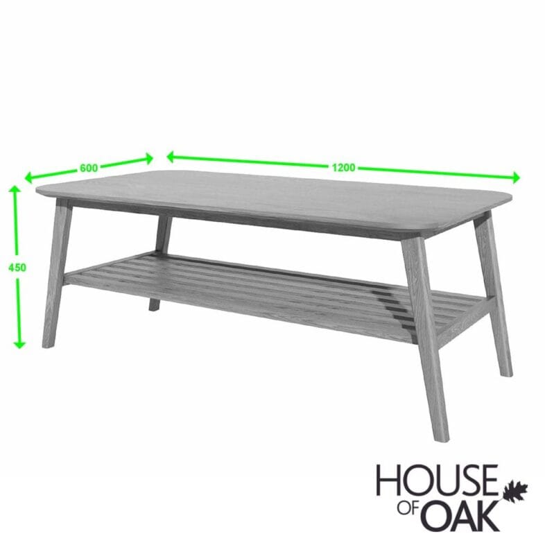 Scandic Solid Oak 4FT x 2FT Coffee Table - Image 2