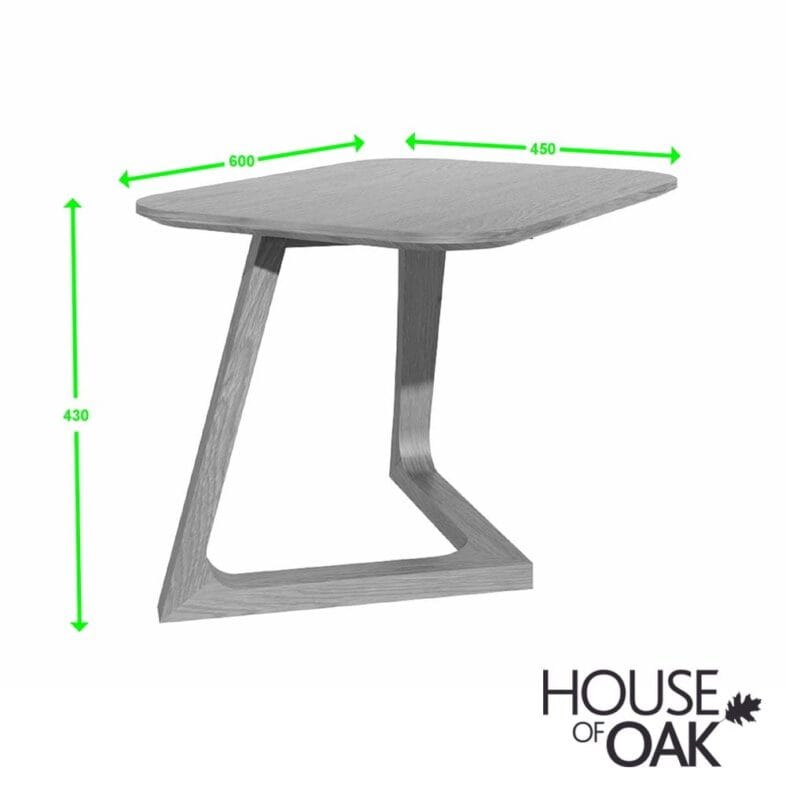 Scandic Solid Oak Small Lamp Table - Image 2