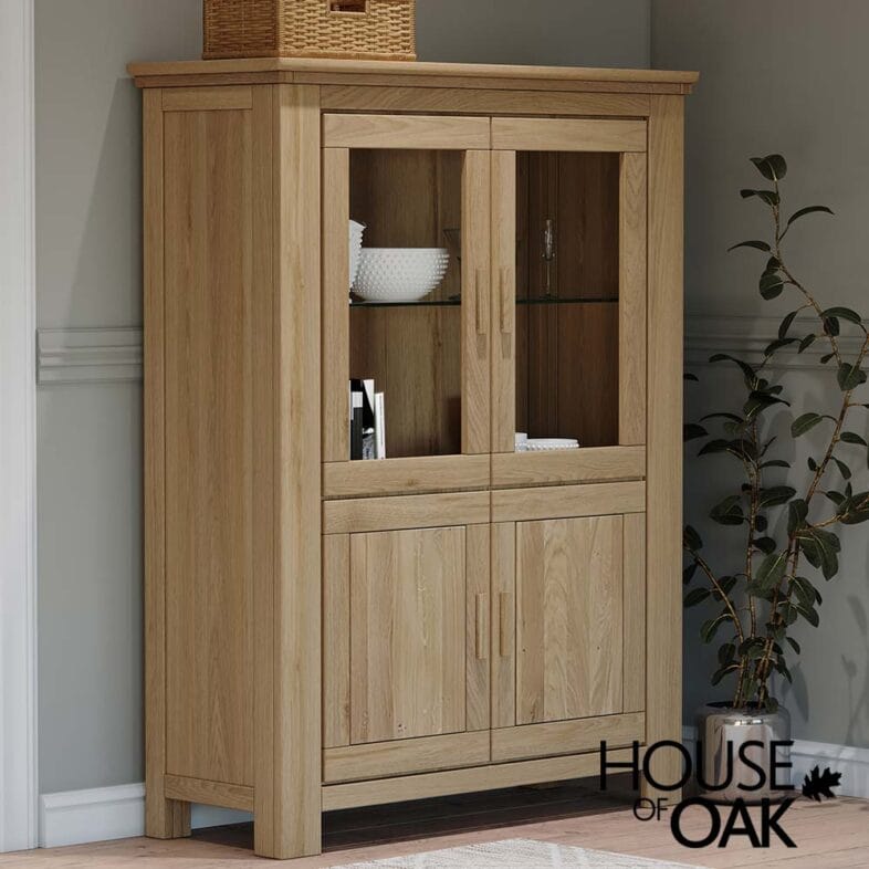 Schio Oak Display Cabinet - Image 2