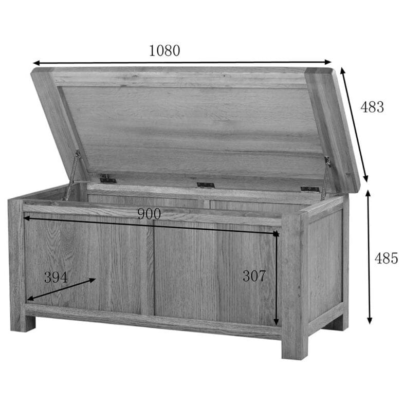 Windsor Oak Large Blanket Box - Image 6