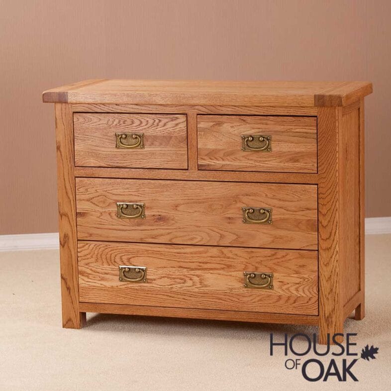 Windsor Oak 2 Over 2 Chest Of Drawers - Image 2