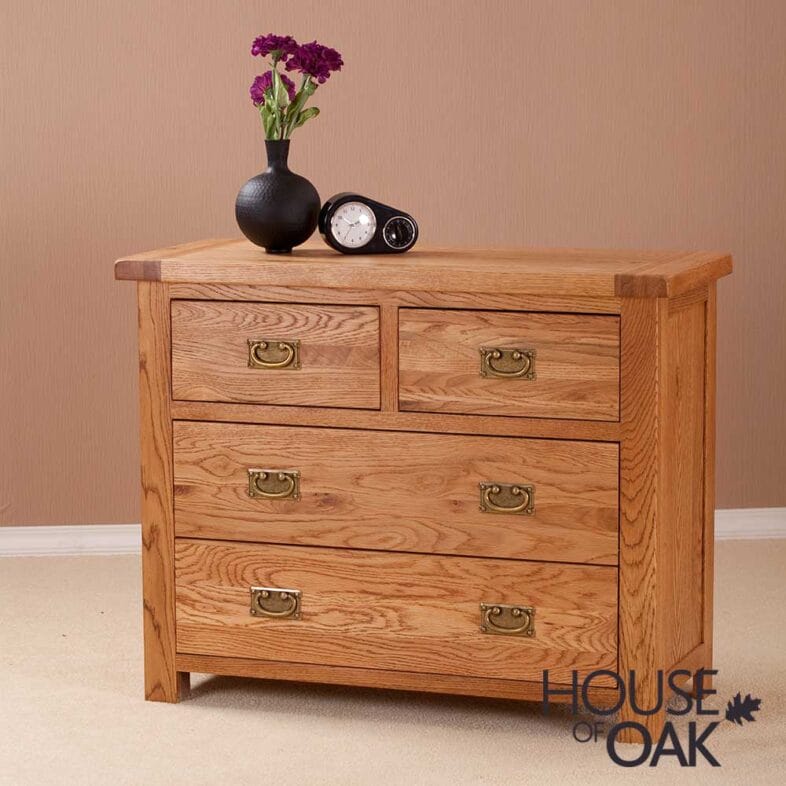 Windsor Oak 2 Over 2 Chest Of Drawers