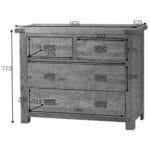 Windsor Oak 2 Over 2 Chest Of Drawers - Image 7