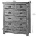 Windsor Oak 2 Over 4 Chest Of Drawers - Image 7