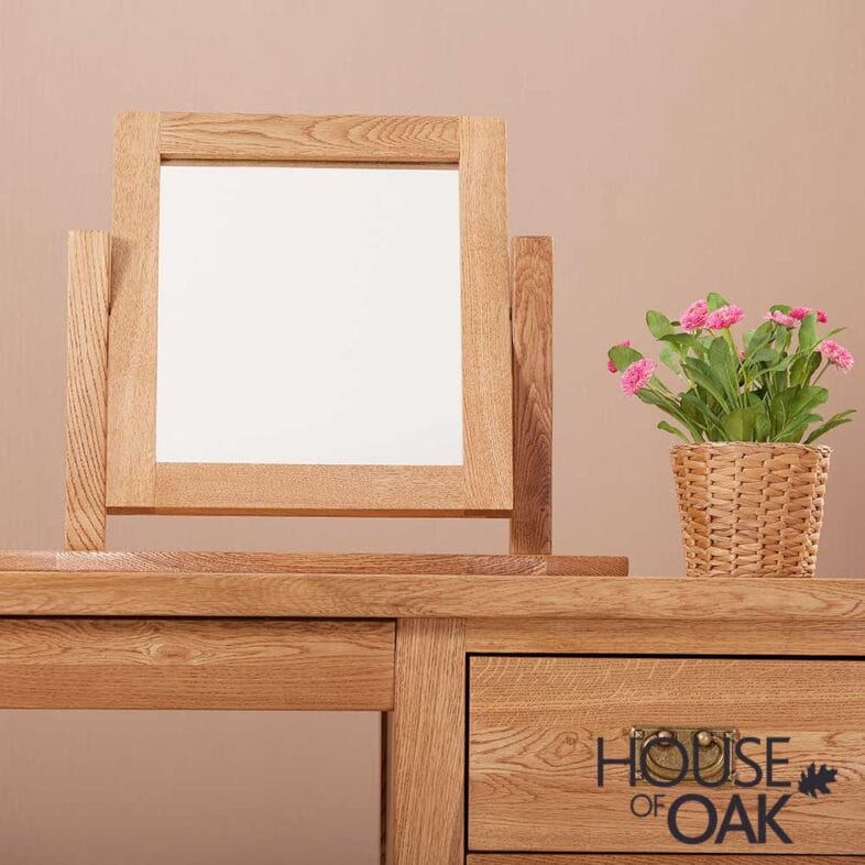 Windsor Oak Single Pedestal Dressing Table Only - Image 4