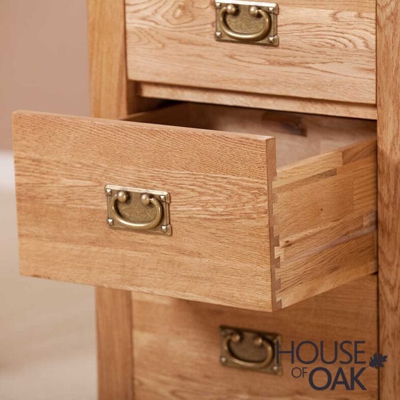 Windsor Oak Single Pedestal Dressing Table Only - Image 5