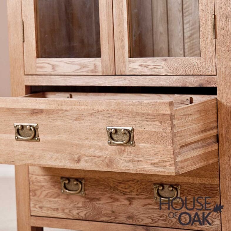 Windsor Oak Glass Display Cabinet - Image 5