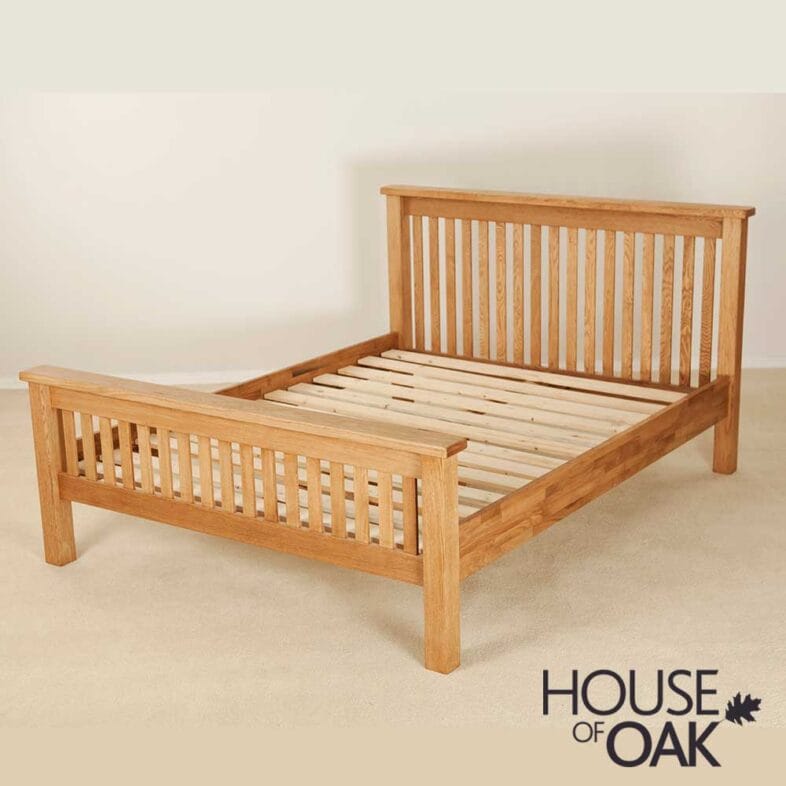 Windsor Solid Oak 5 Foot King Size High Foot End Bed - Image 2