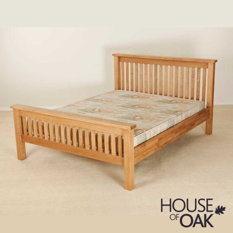 Windsor Solid Oak 5 Foot King Size High Foot End Bed - Image 3
