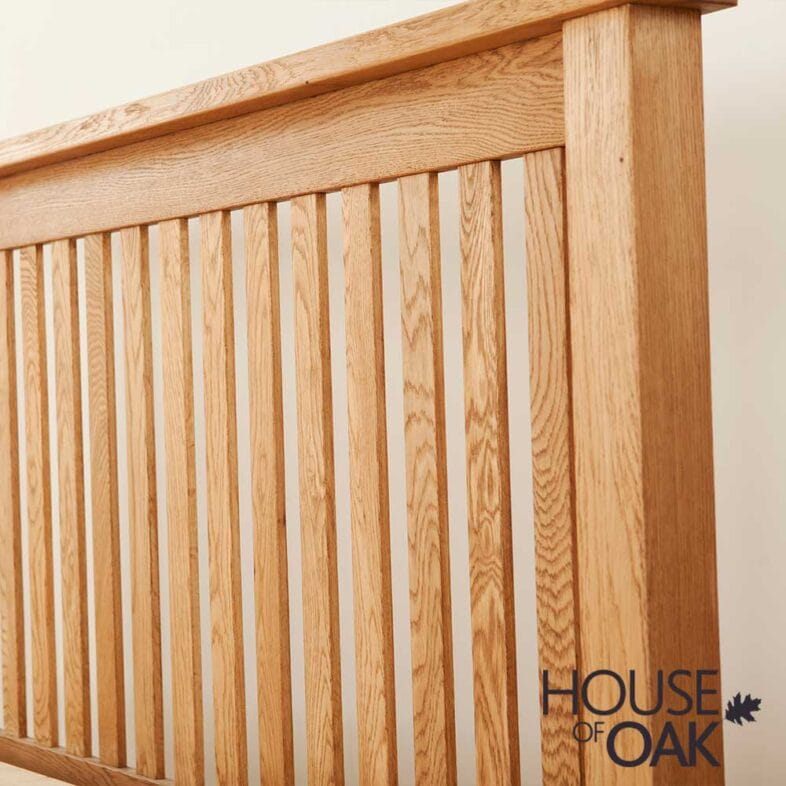 Windsor Solid Oak 4 Foot 6 Double High Foot End Bed - Image 7