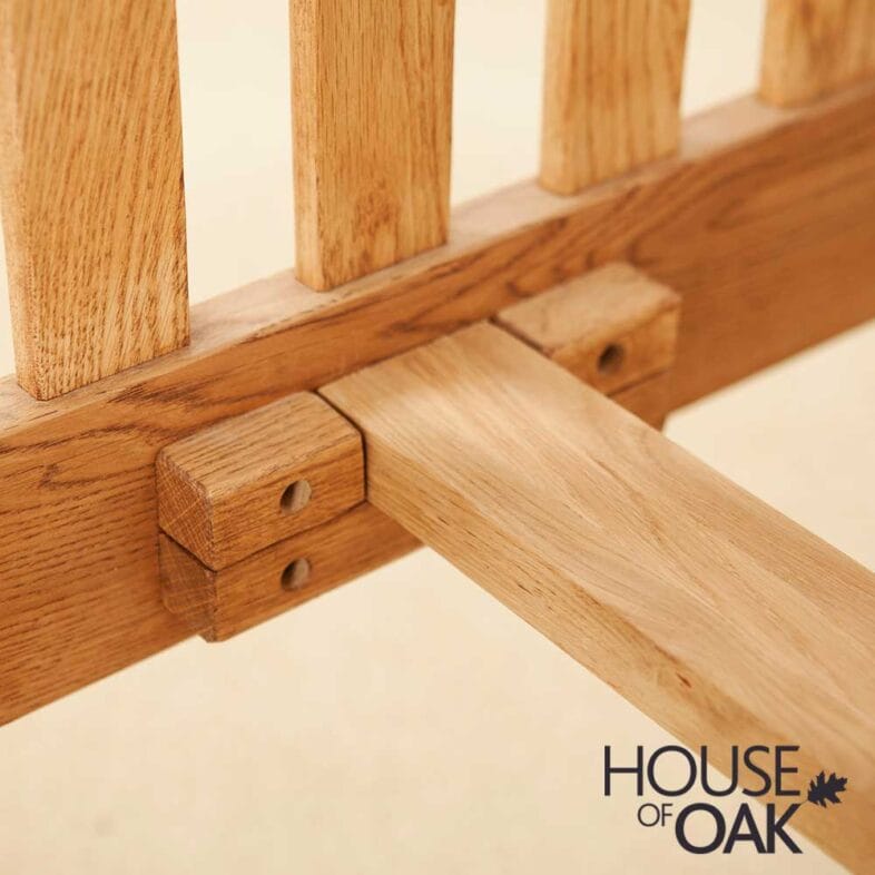 Windsor Solid Oak 4 Foot 6 Double High Foot End Bed - Image 8