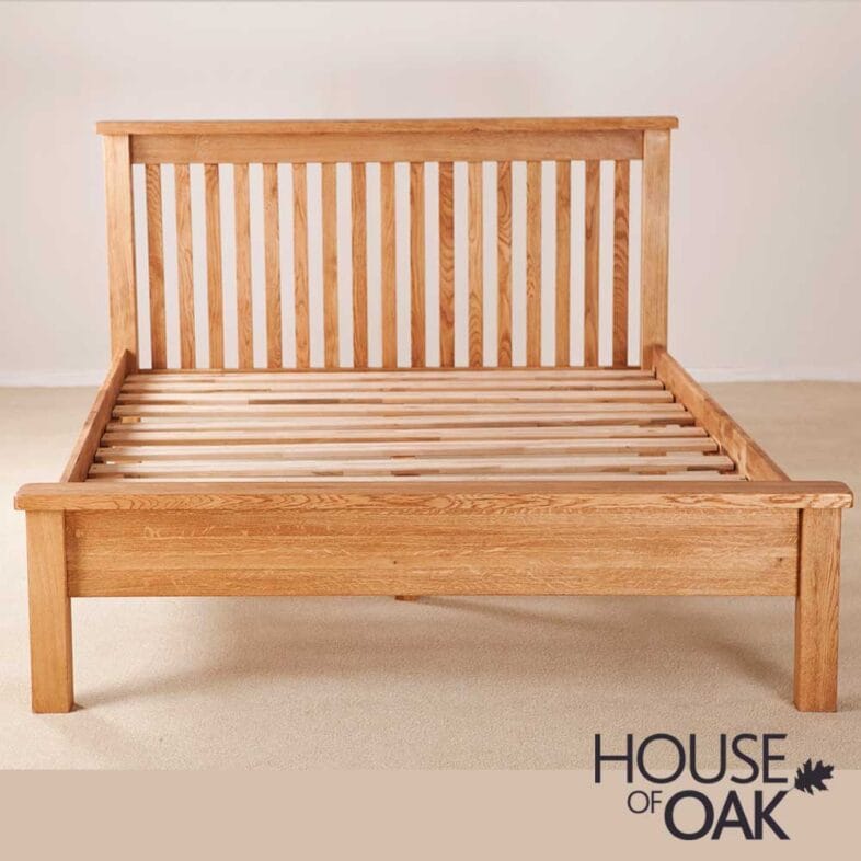 Windsor Solid Oak 4FT 6'' Double Low Foot End Bed - Image 3