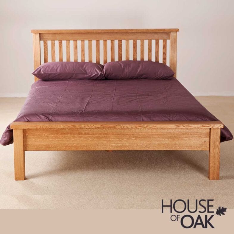 Windsor Solid Oak 5FT King Size Low Foot End Bed - Image 4