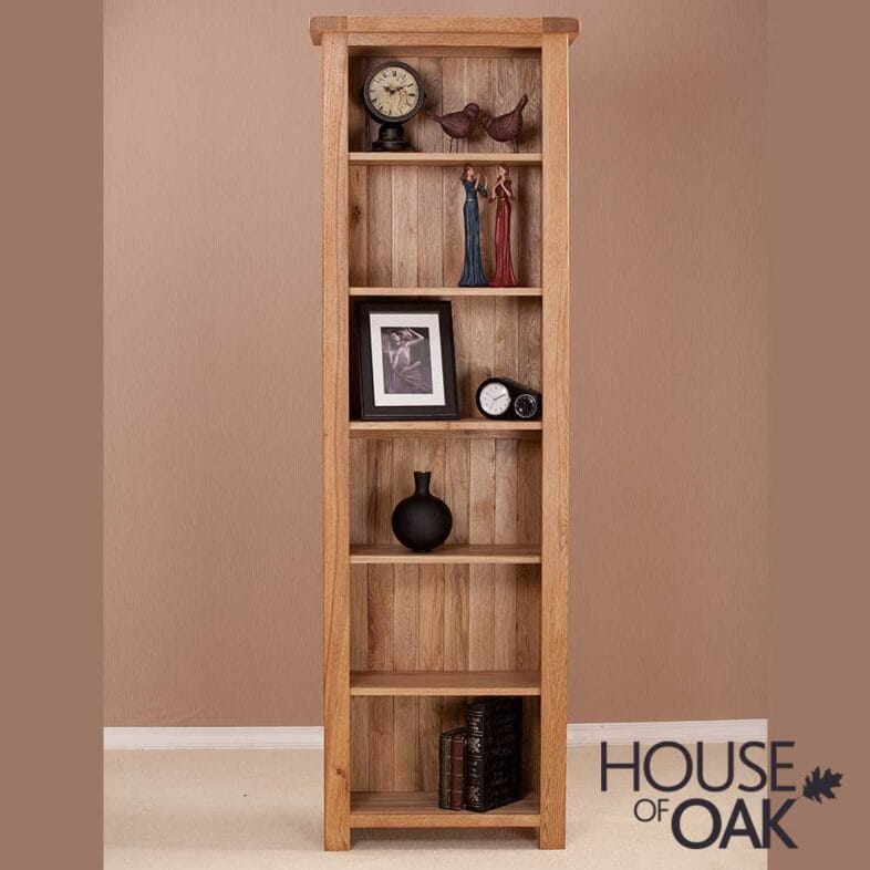 Windsor Oak Tall Narrow Bookcase - Image 2