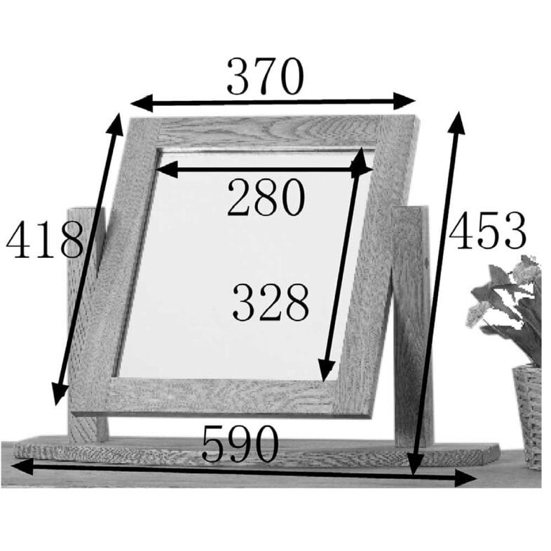 Windsor Solid Oak Dressing Mirror - Image 9