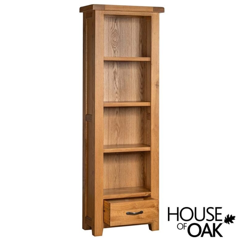 Canterbury Oak Tall Narrow Bookcase - Image 2
