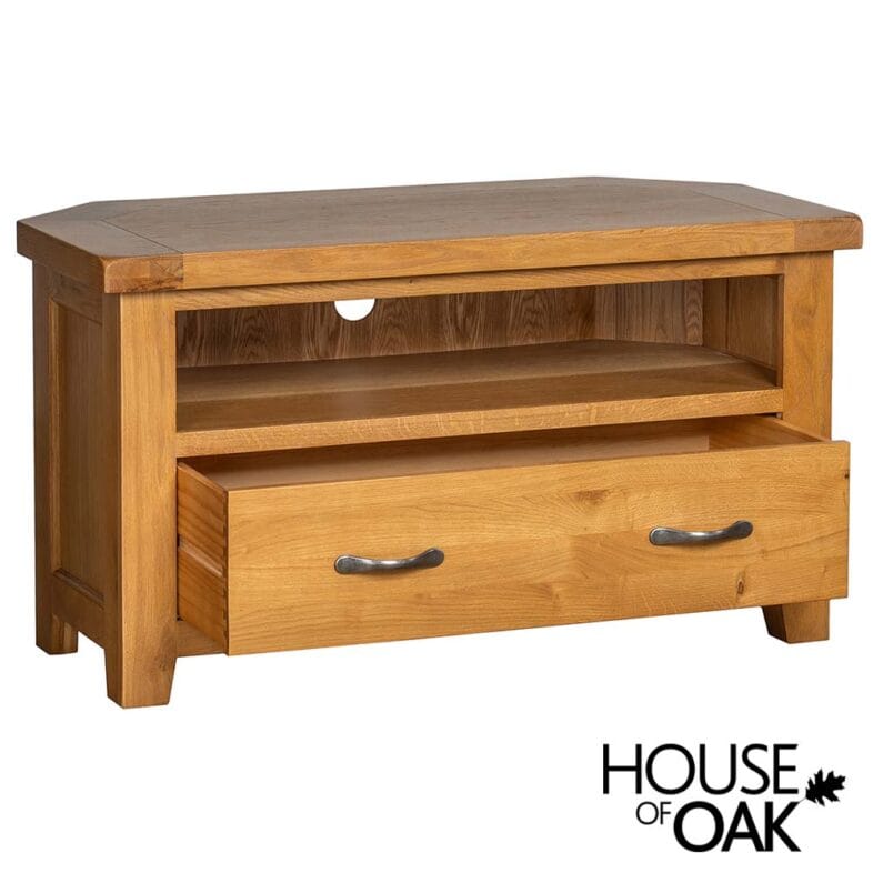 Canterbury Oak Corner TV Cabinet - Image 2