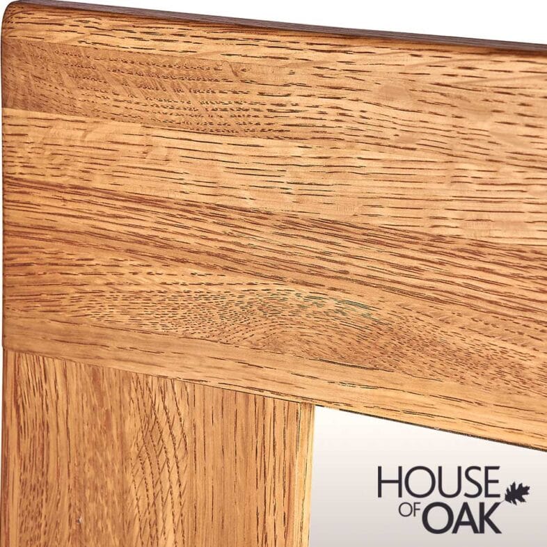 Windsor Solid Oak 130cm x 90cm Wall Mirror - Image 5