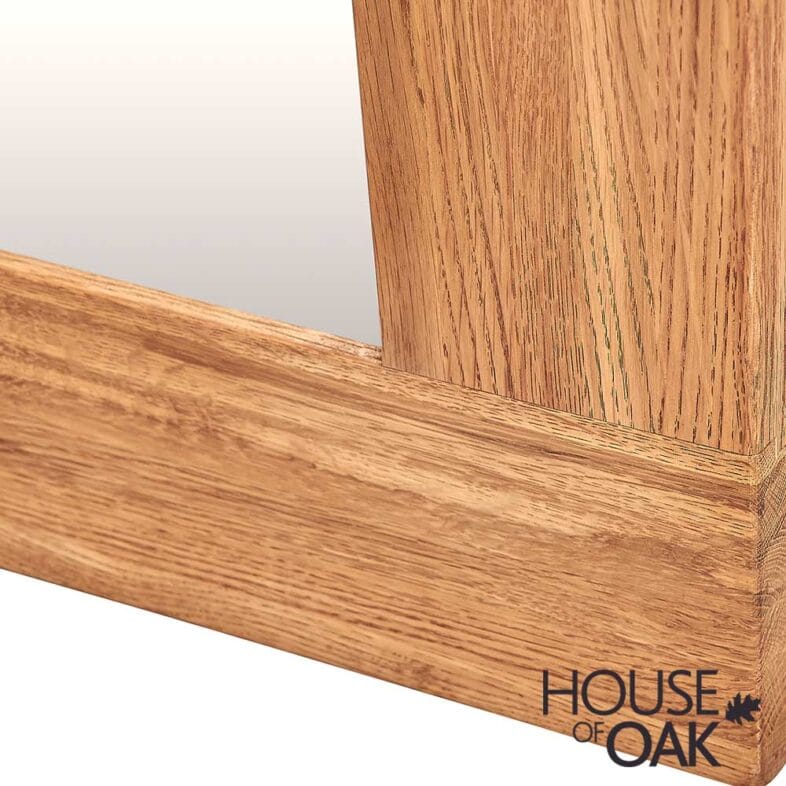 Windsor Solid Oak 130cm x 90cm Wall Mirror - Image 6