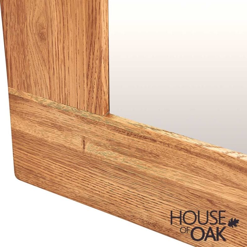 Windsor Solid Oak 130cm x 90cm Wall Mirror - Image 7