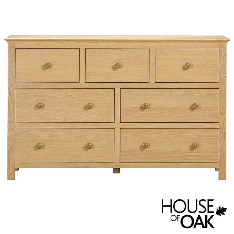 Somerset Oak 3 Over 4 Chest of Drawers - Image 3