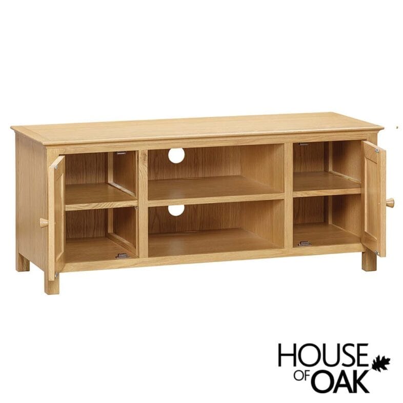Somerset Oak 2 Door TV Unit 120cm Wide - Image 2