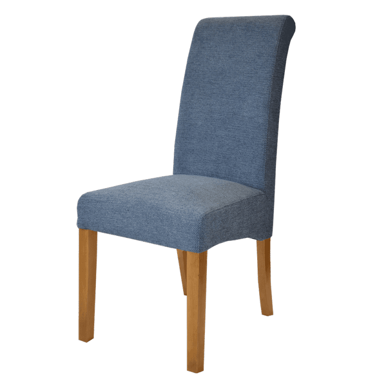 Sorrento Fabric Dining Chair in Blue Denim
