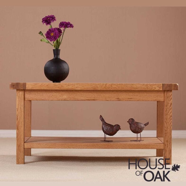 Windsor Oak Coffee Table With Shelf - Image 3