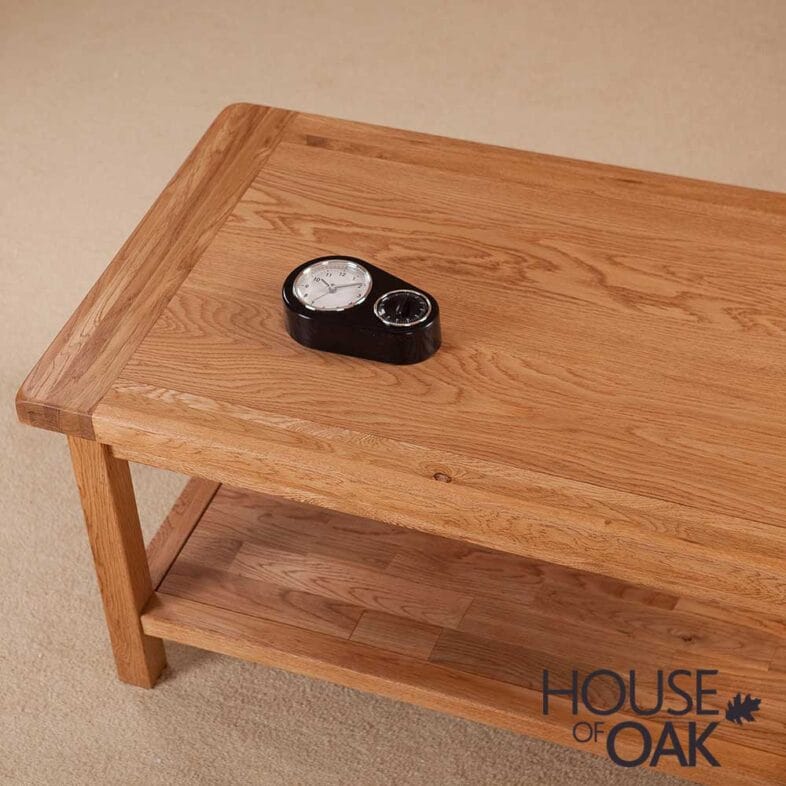 Windsor Oak Coffee Table With Shelf - Image 6