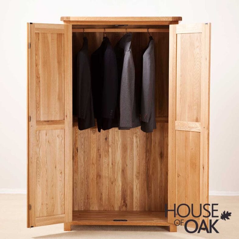 Windsor Oak Full Hanging Wardrobe - Image 4