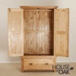 Windsor Oak Double Wardrobe With Drawer - Image 4