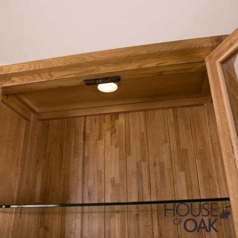 Balmoral Oak Glass Display Cabinet - Image 5
