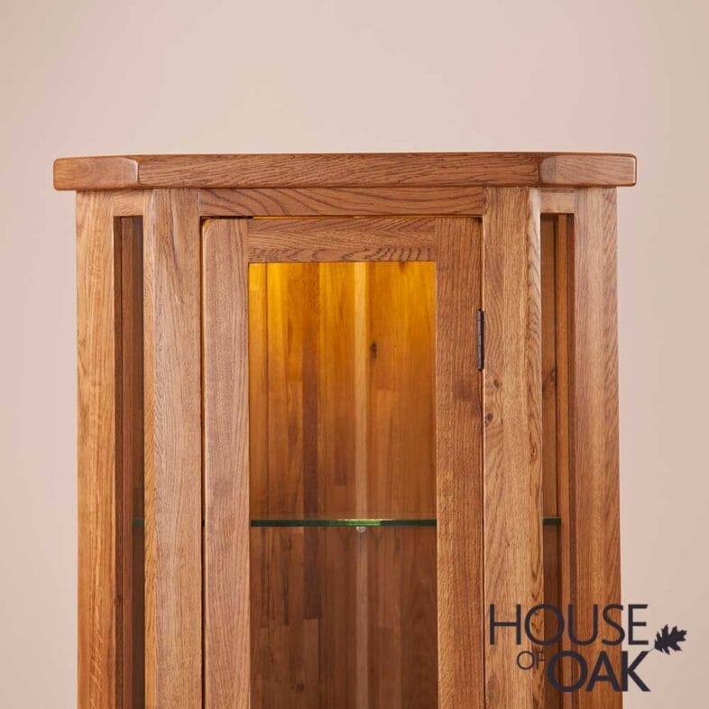 Balmoral Oak Corner Display Cabinet - Image 4