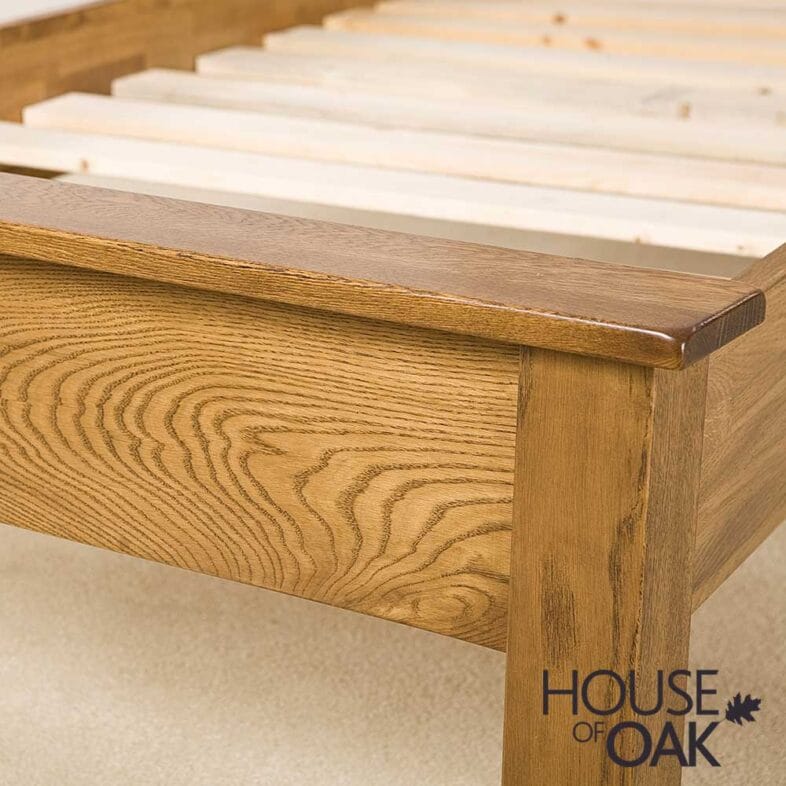 Balmoral Solid Oak Single 3FT Low End Bed - Image 6